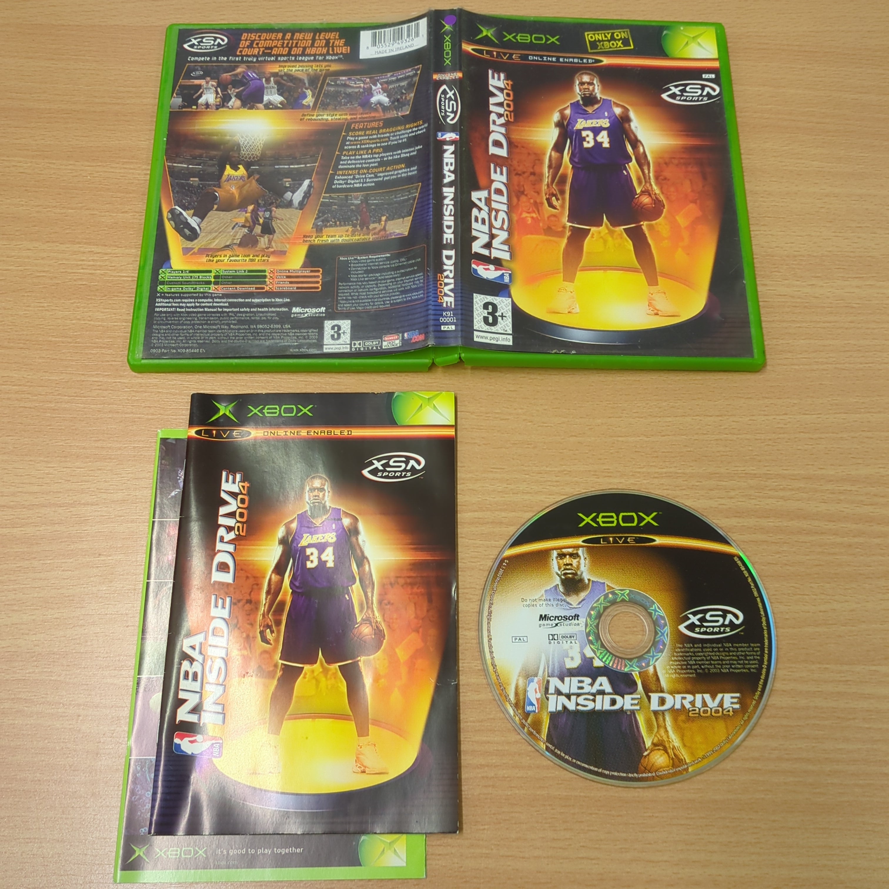 NBA Inside Drive 2004 original Xbox game NBA Inside Drive 2004 original Xbox game